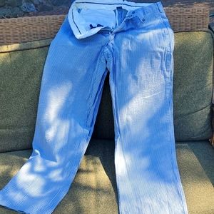 Blue&White Striped Polo Ralph Lauren Light Weight Slacks